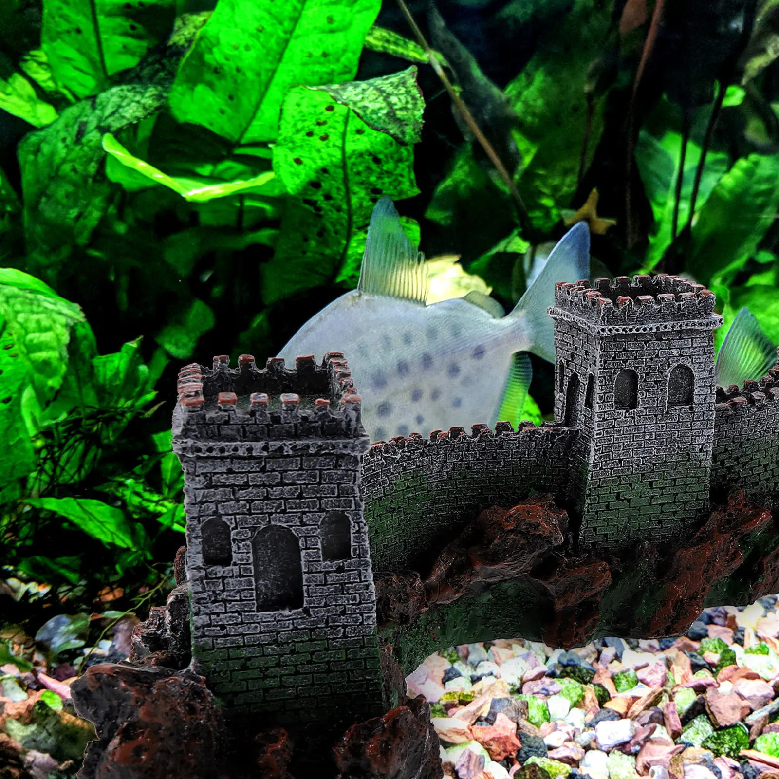 Chinese Style Resin Aquarium Statue – Waterproof Fish Tank Decor, Home Ornament