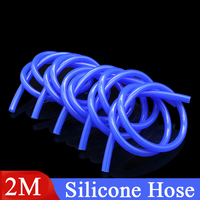 Length 2M Inner Diameter 1~8mm Blue Silicone Hose Auto Car Vacuum Rubber Hose Flexible Heat Resistant Air Pump Tube