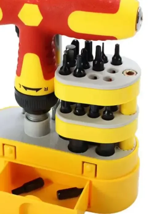 T-Type Multi-Functional Ratchet Screwdriver Set With Two-Way Ratchet, Includes Ratchet Wrench, Bit, And Spring Extension Bar