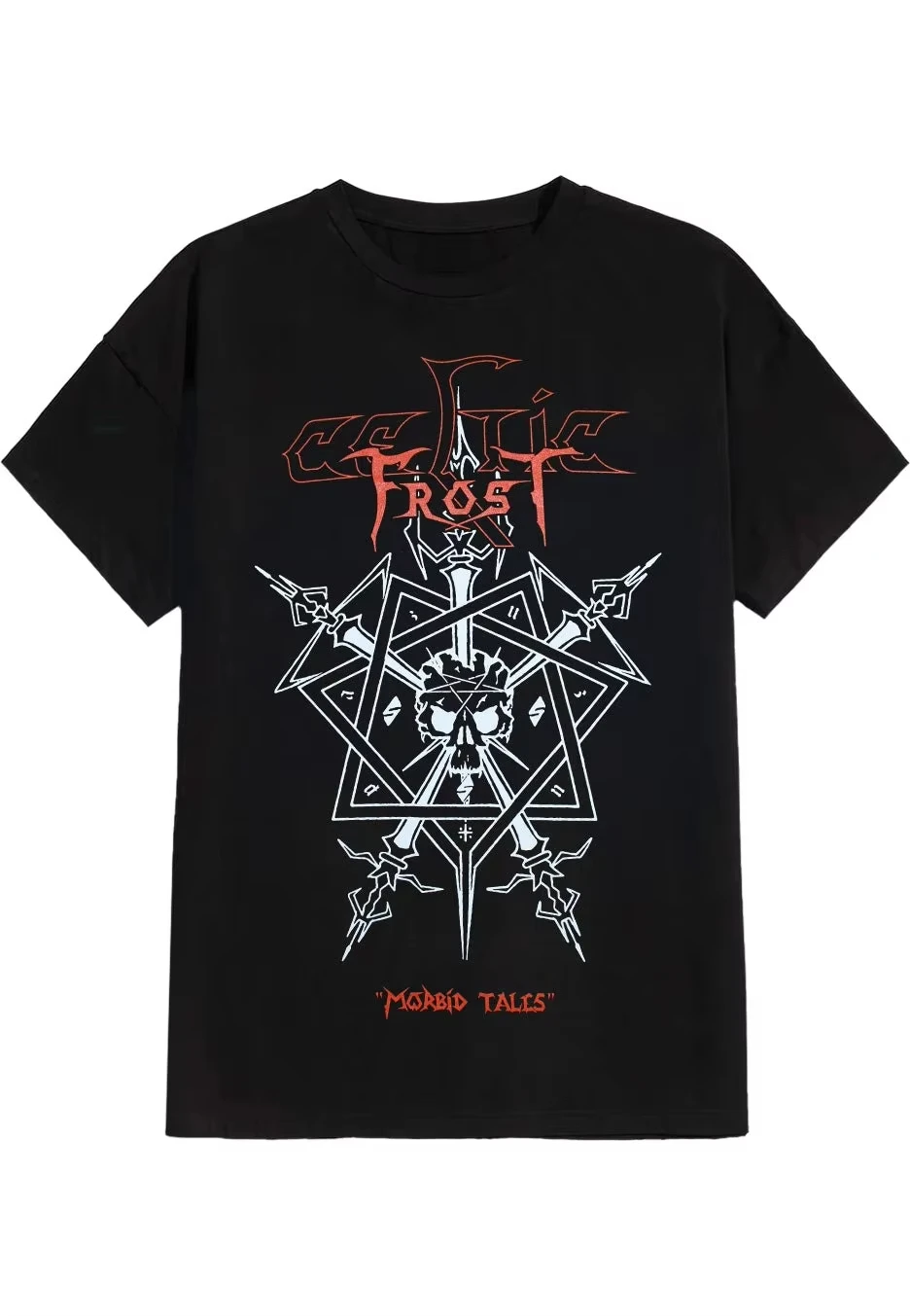 

2025 Celtic Frost Morbid Tales Peripheral Pattern Printing Summer Luxury Brand Cotton Men's and Women's T-Shirts Short Sleeves