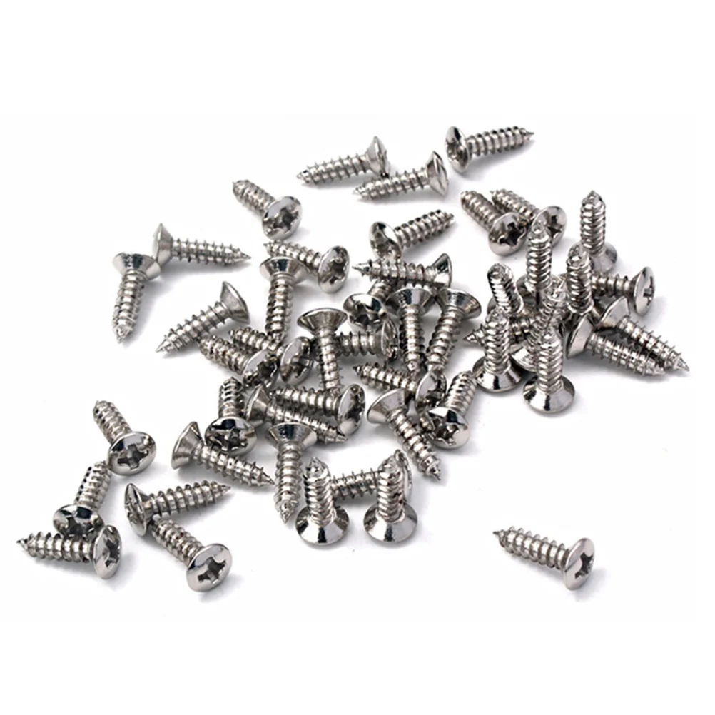 

150Pcs Electric Guitar Backplate Screws Durable Metal Guard Plate Fixation Accessories Black Silver Golden for St