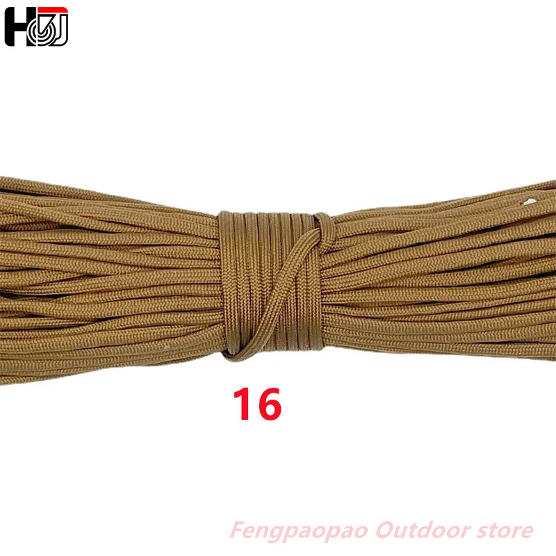 Parachute Rope 7 Strands 30M - Hanging Rope Tent Rope Military Specification Type - for Hiking and Camping - Multiple Colors