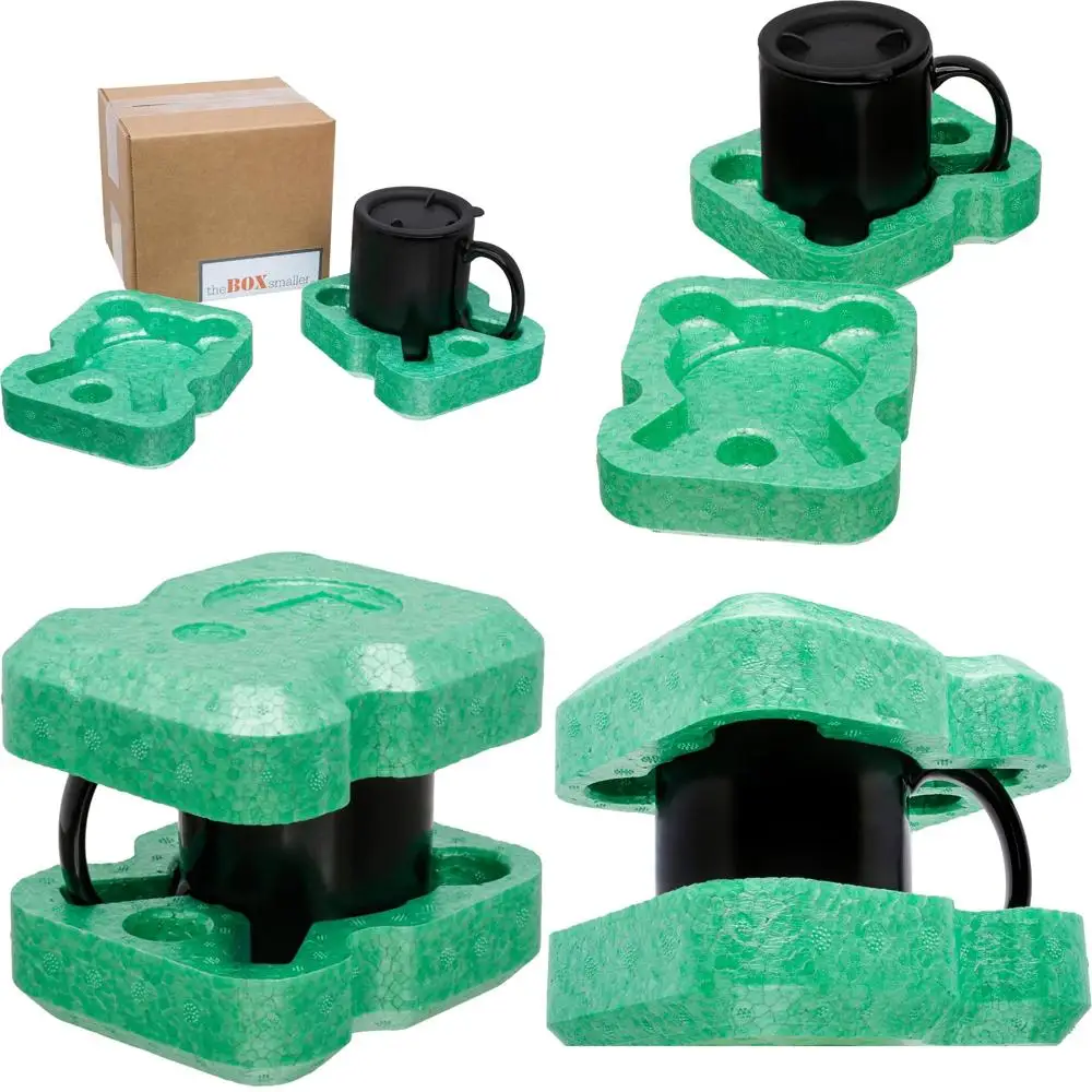 Eco-Friendly 24-Pack Shipping Boxes with Foam Inserts for 15oz Mugs - Sustainable, Protective, and Ideal for Safe Transport