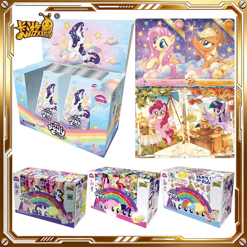 

Коллекционные карточки KAYOU My Little Pony: Радужный набор, 5-е издание, таинственная коробка, аниме-карточная игра, подарки на день рождения и праздники для детей