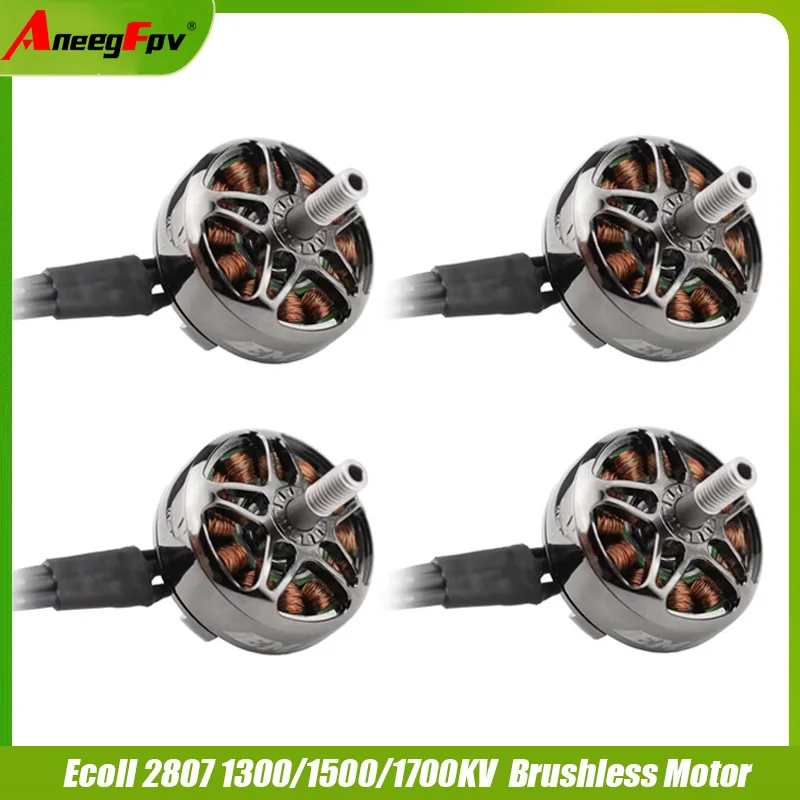 

4pcs/lot EMAX Eco II 2807 1300KV 6S /1500KV 5S/1700KV 4S 4mm Shaft CW FPV Brushless Motor for rc drones