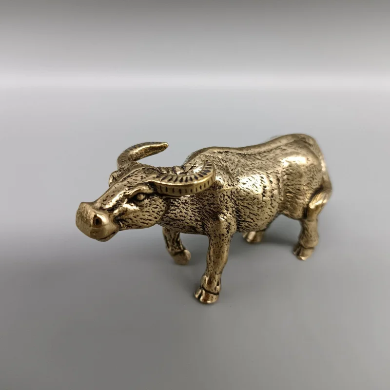 

Brass Large Buffalo Desktop Ornament Zodiac Ox Ornament