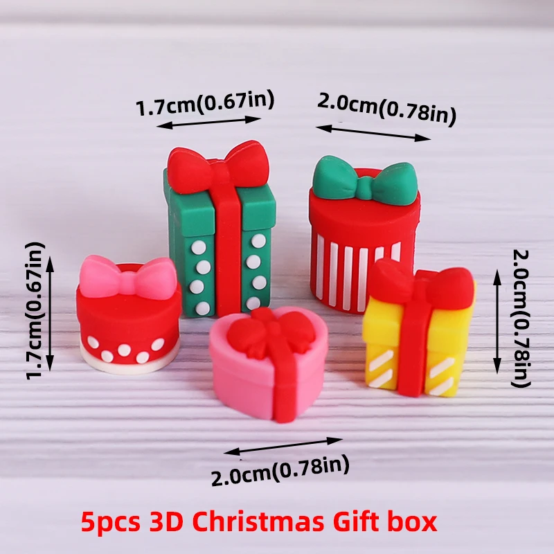 Neue Cupcake-Dekoration für Weihnachtskuchen, weicher Gummi-Weihnachtsbaum, Weihnachtsmann, Schneemann für Neujahr 2025, Weihnachts-Kuchenaufsatz – Detail 20