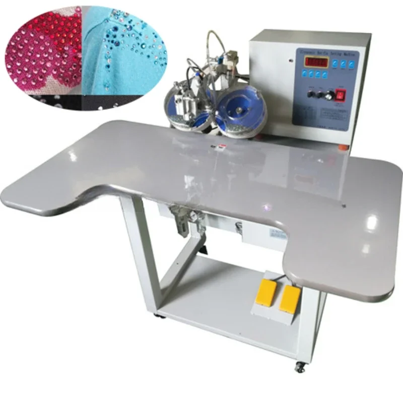 

automatic 2 color intelligent hot fixing rhinestones setting machines ultrasonic hotfix rhinestone machine for textile