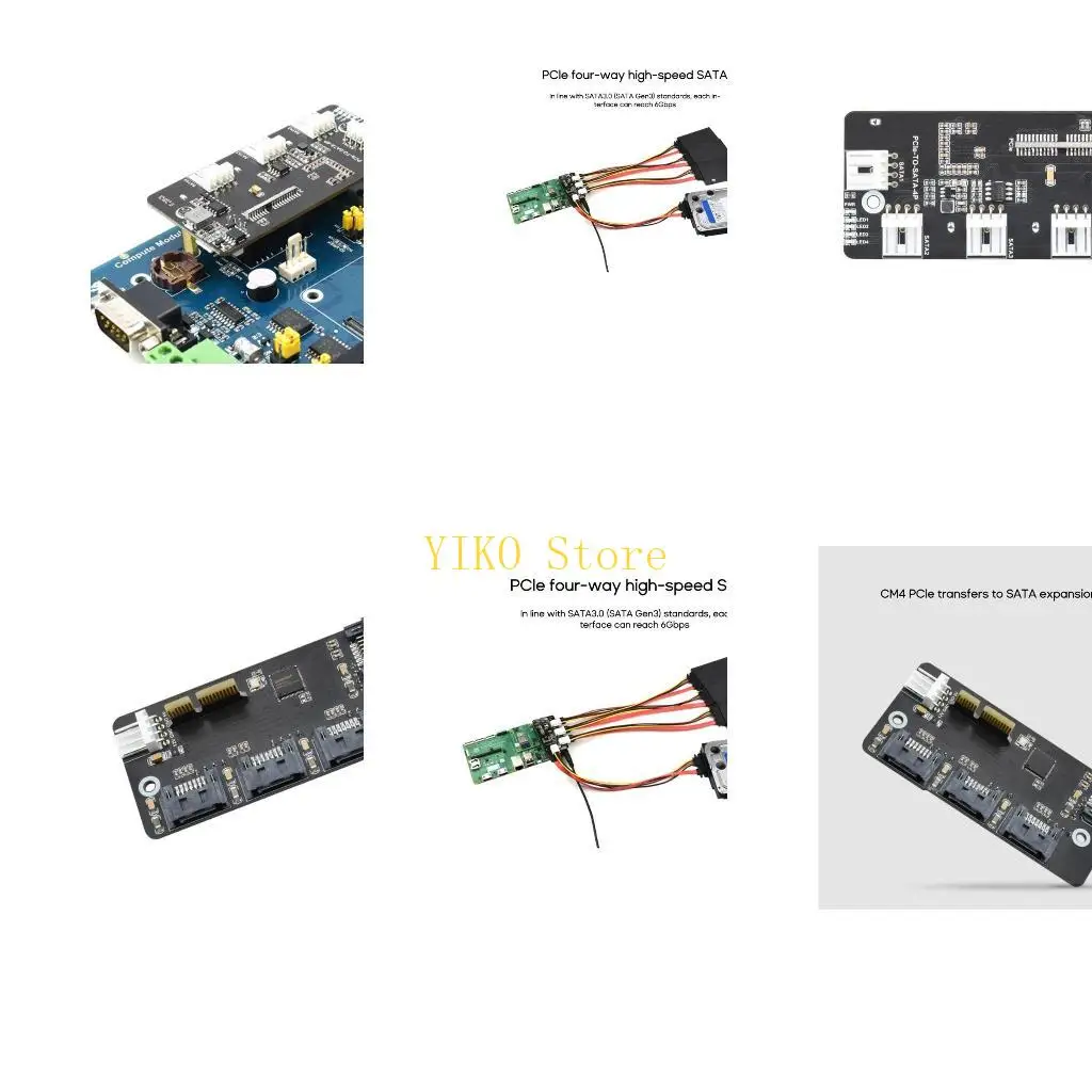 

K32C CM4 4CH SATA3.0 Expansion Card 6Gpbs High-Speed For RaspberryPi