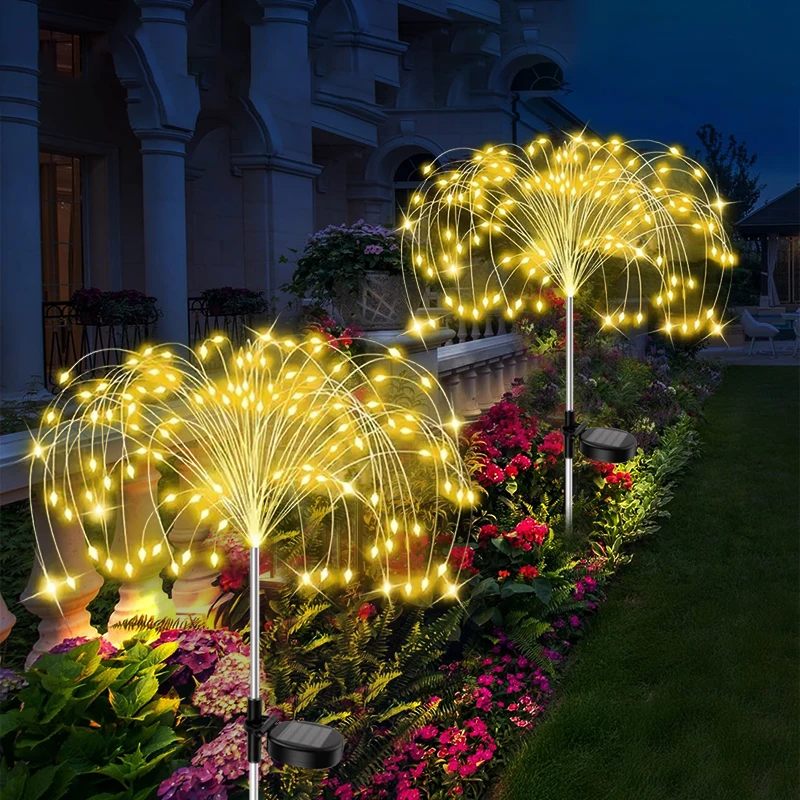420LED Solar Firework Ground Socket Lights Waterproof Garden Decor Dandelion Fairy Lights for Outdoor Yard Pathway Lawn Patio image 4