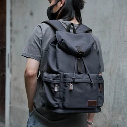 TANGHAO keten sırt çantası Unisex Vintage rahat sırt çantası 17 inç dizüstü sırt W/ USB şarj portu Schoolbag öğrenci Student a