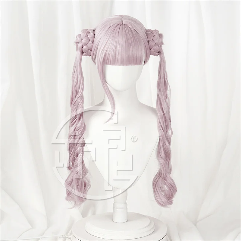 La centinaia linea Kako Tsukumo parrucca cosplay 65 cm lunghi doppia coda di cavallo capelli ultima accademia di difesa festa di Halloween donne ragazze