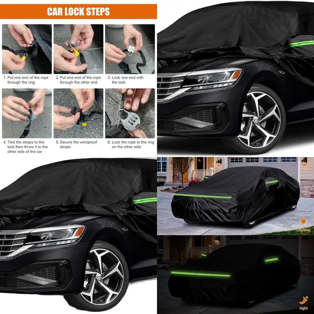 

6-слойный водонепроницаемый автомобильный чехол на заказ для VW Passat 2006-2025 гг., с дверью на молнии и ветрозащитными лентами для защиты всепогодных условий эксплуатации