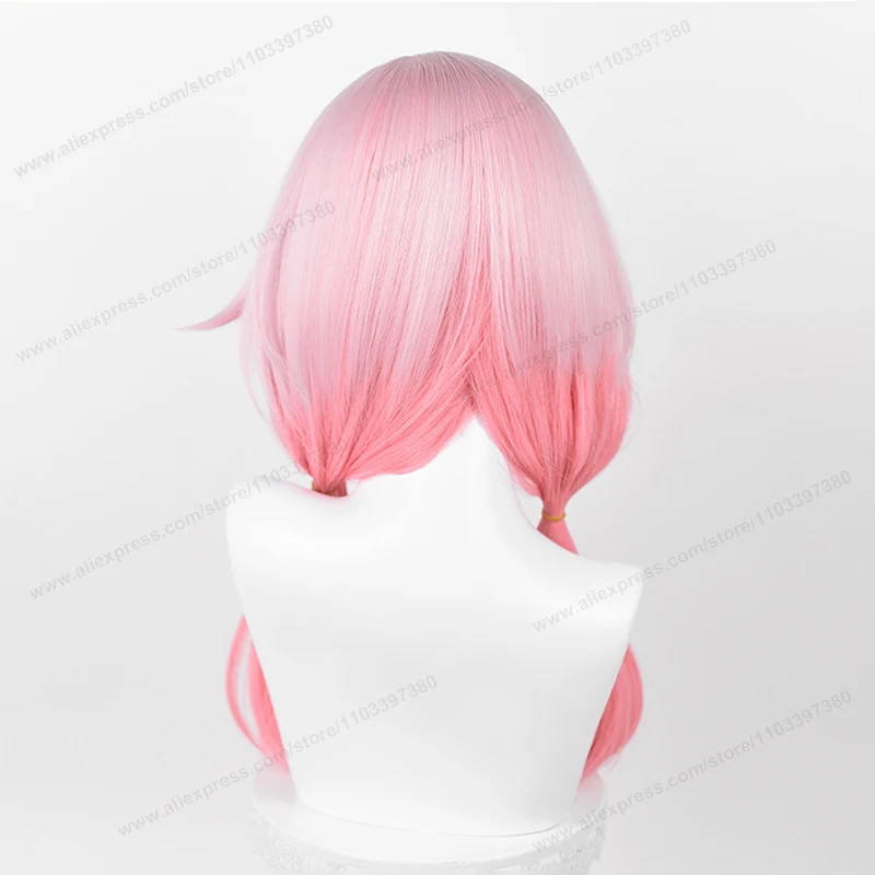 Yuzuriha Inori Cosplay Wig 60cm Long Gradient Pink Women Hair Anime Heat Resistant Synthetic Wigs