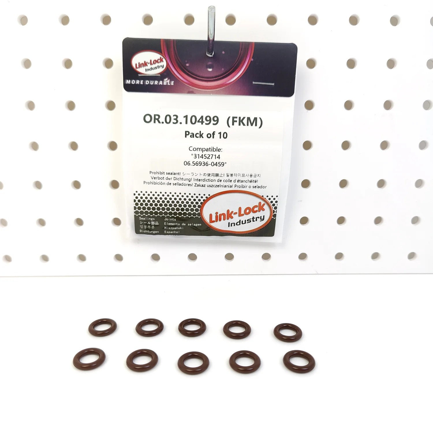 LINK-LOCK 10PCS OR.03.10499 FKM Viton Sealing O-Ring Kit of Turbocharger Oil Circuit 31452714 06.56936-0459 for Man for Volvo - view 3