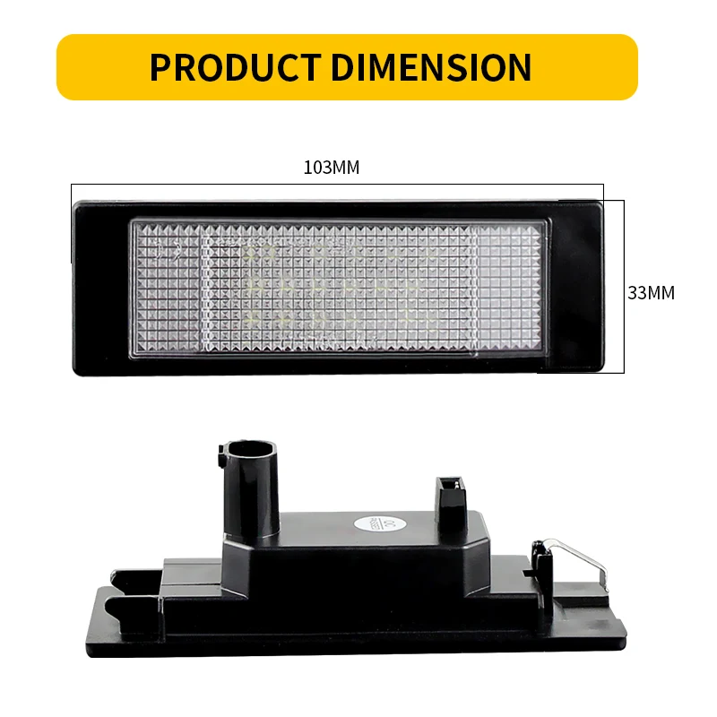 2PCS Car LED License Number Plate Lights No Error For BMW E81 E87 E63 E64 F12 E85 E86 E89 Z4 Mini Cooper Clubman R55 Countryman