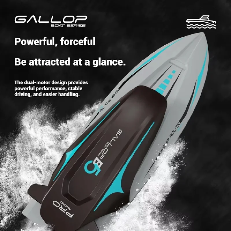 

Hot Selling Remote Control Rc Rowing Boat Summer Water Toy B5 High-Speed Remote Control Boat Model Rechargeable Dual Drive Light