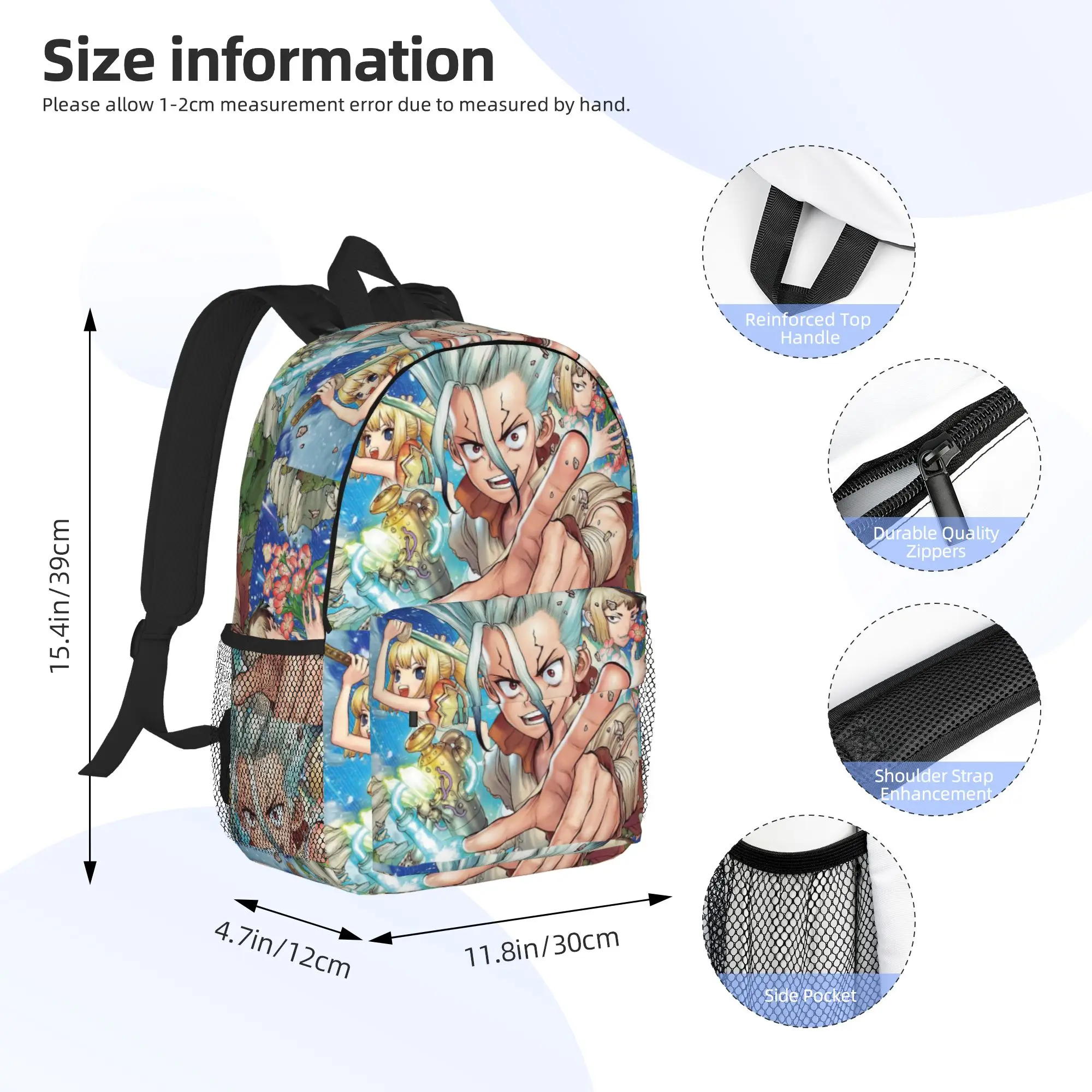 Senku Ishigami Dr Stone apan Anime  Backpack Hot Sale Daypack  Boys Girls BookBag Shoulder Bags for Men Women School Bag