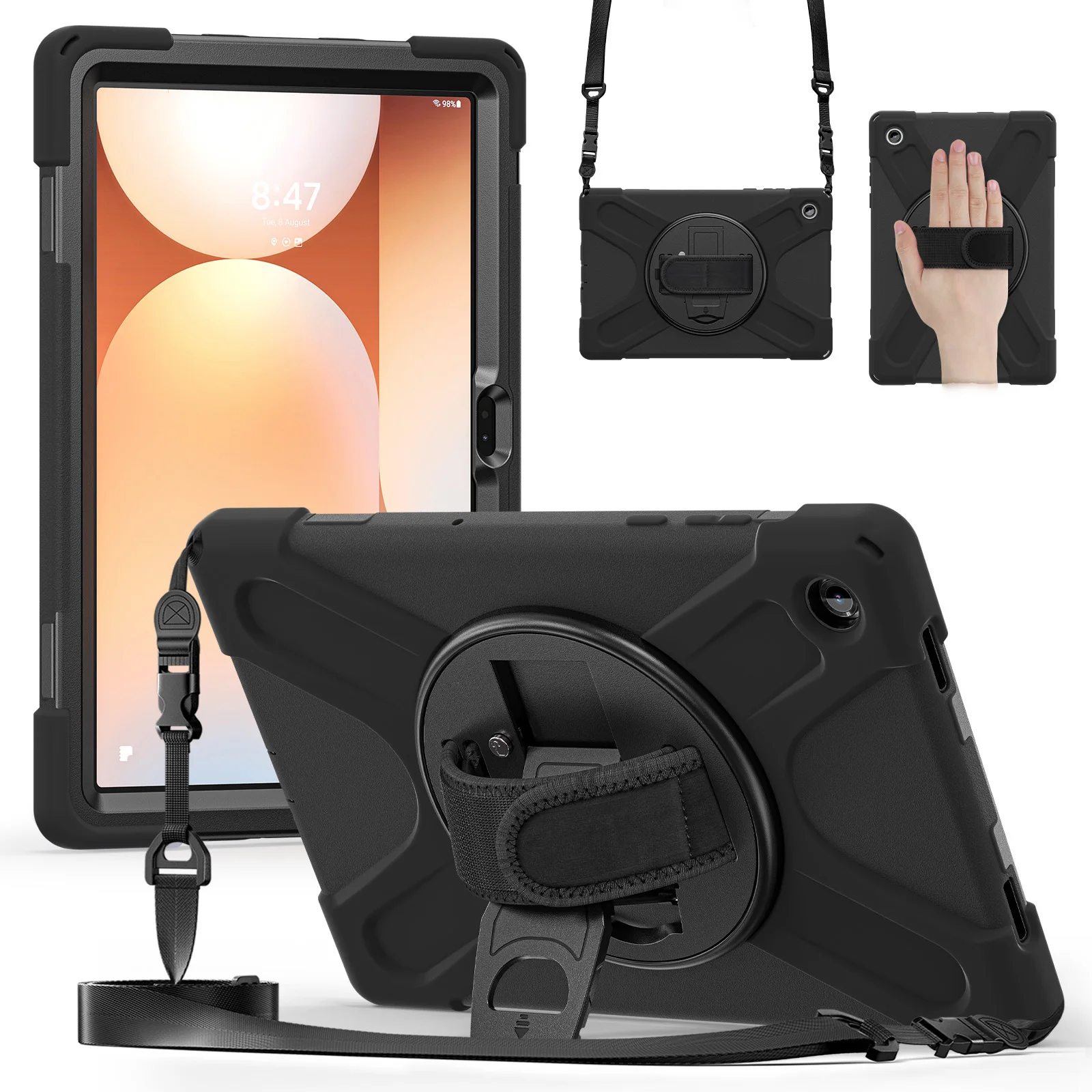 

Tablet Case for Galaxy Tab A11+ 2025 Hand support Stand Cover for Samsung Galaxy TAB A11 Plus 11 inch SM-X230 Case with Strap
