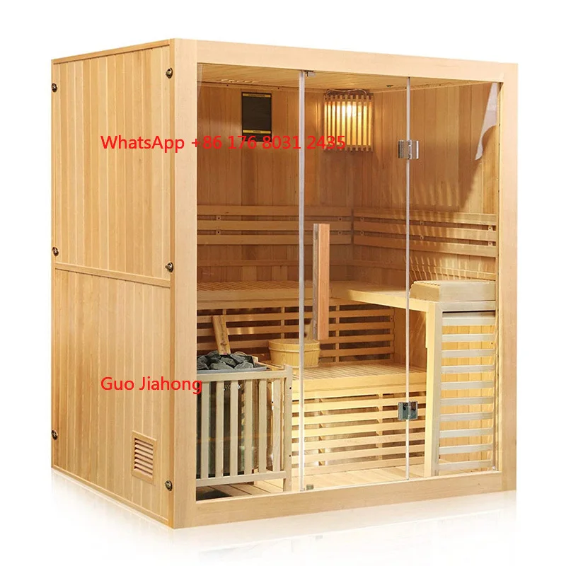 

Factory Direct Sale Indoor Sauna 5 Persons Dry Steam Sauna Suits Room Sauna Finlandese Indoor Hammam for Home Use