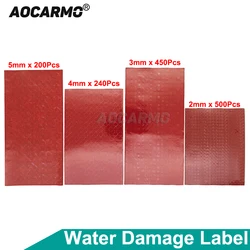 Aocarmo 2mm 3mm 4mm 5mm 10mm Water Damage Seal Warranty Indicator Sensors Repair Waterproof Stickers For Mobile Phone Tablet