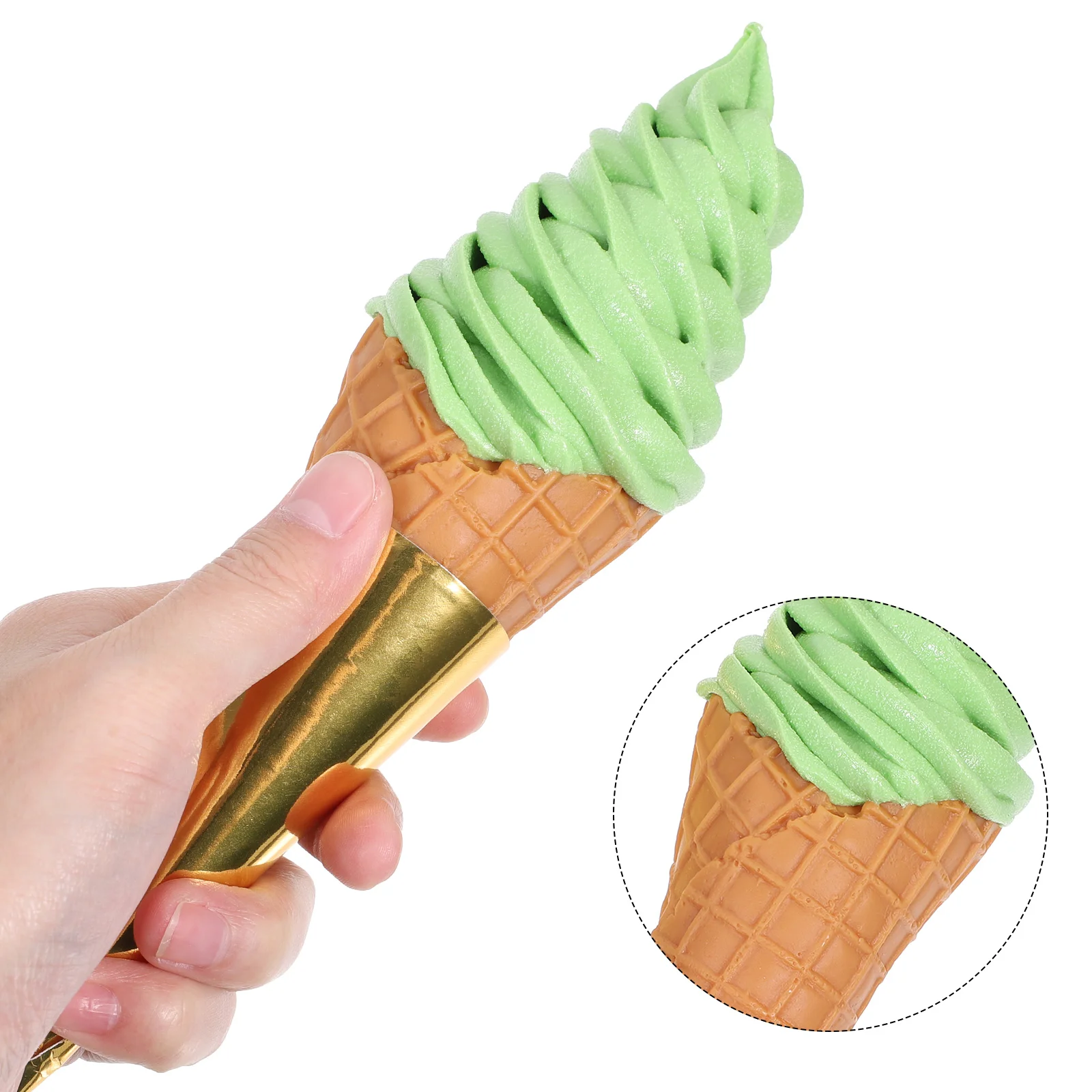 Simulation Ice Cream Toy Cone Model Decorations Fake Prop Party Pvc Child Photography