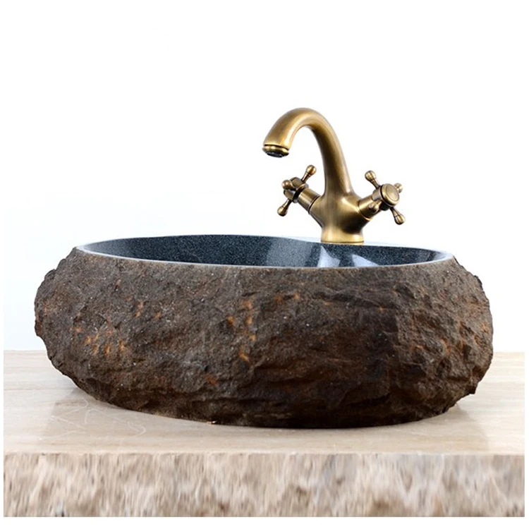 

Padang Dark Granite Oval Vessel Bathroom Sink