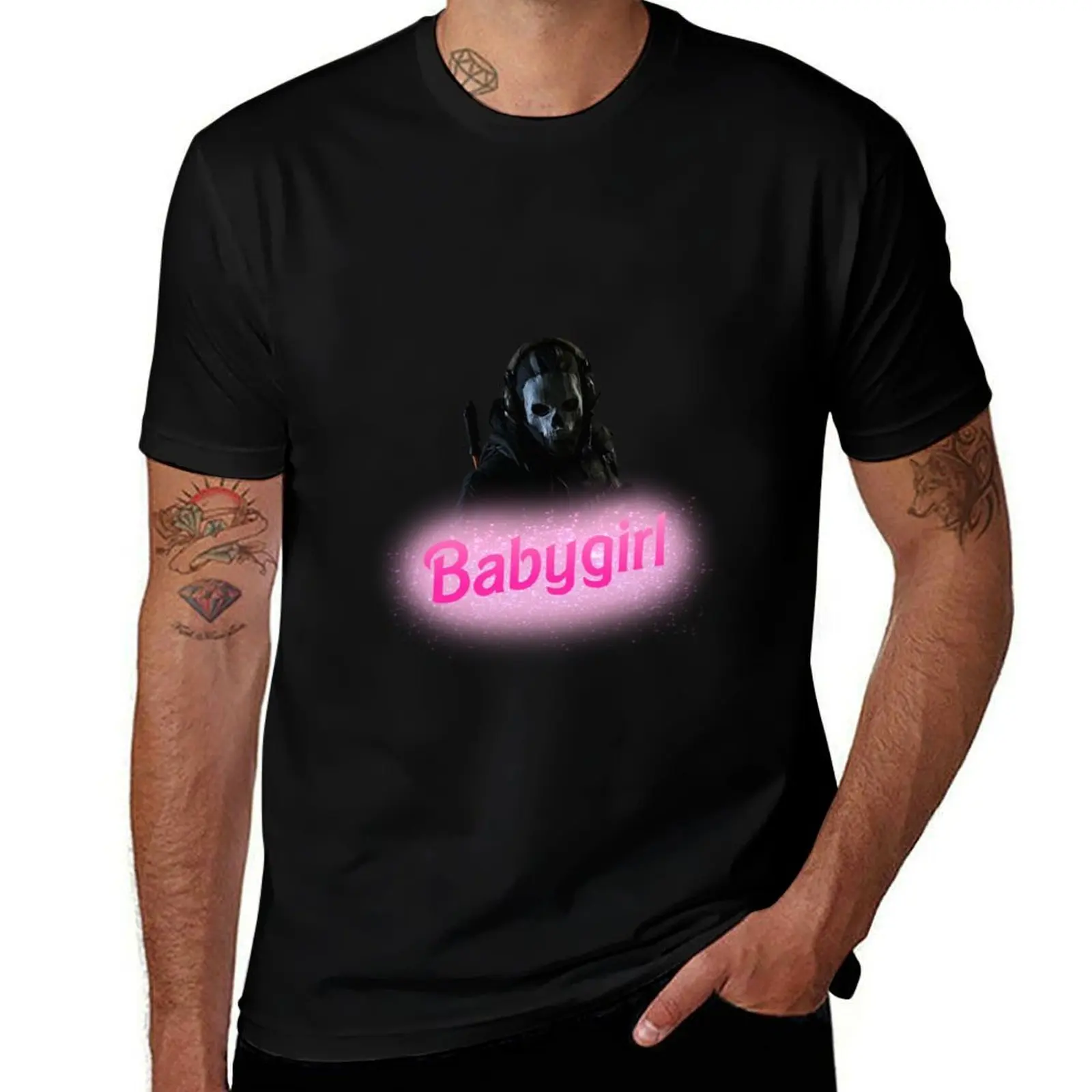 Simon Ghost Riley Babygirl T-Shirt Everyday Wear Basic Short Sleeve Top