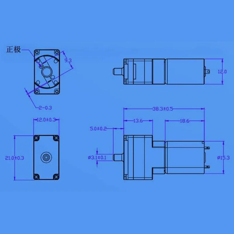 Elettrovalvola DC 3V 3.7V Mini 030 Motor Air Pump Micro Oxygen Pump Normally Open Solenoid Valve DIY Blood Pressure Monitor Sphygmomanometer Gas e carburante — dettaglio 2