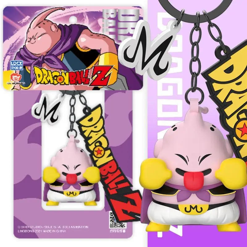 Dragon Ball Schlüsselanhänger Cartoon Anime Goku Vegeta Trunks Buu Puppenanhänger süßer Super Saiyan Rucksackanhänger Kinderspielzeug Geschenk