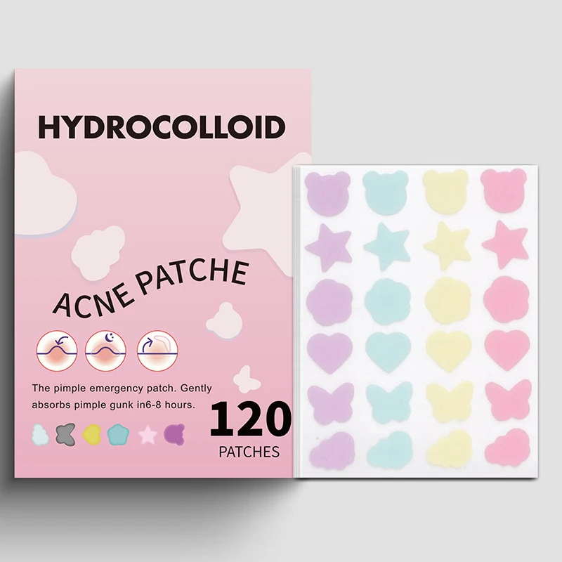 120 PCS/SET Star Butterfly Bear Pimple Patch Acne Colorful Invisible Acne Removal Skin Care Stickers Concealer Face Spot Beauty