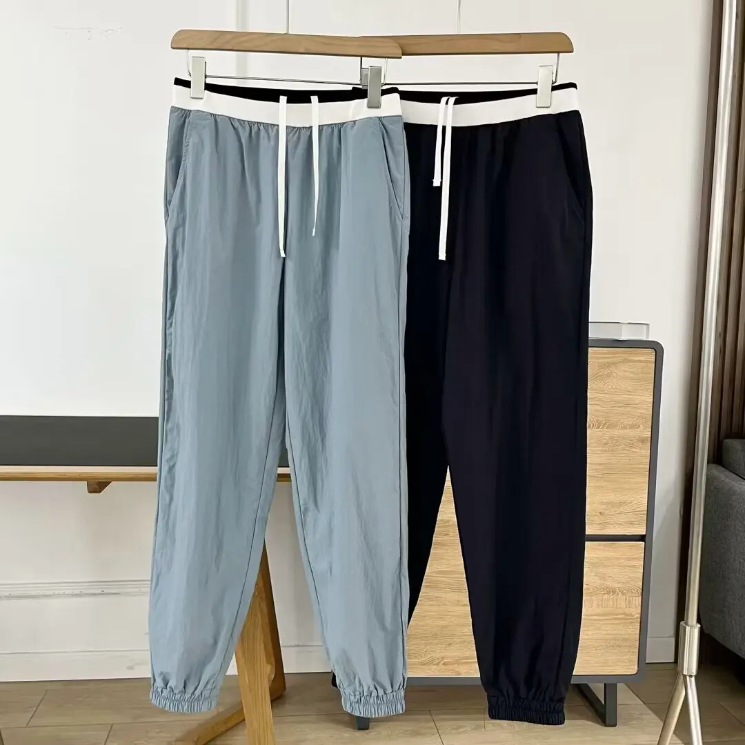 

Women's Jogger Pants 2025 Summer New Patchwork Trousers Fashion Casual Quick Drying Britches Female Loose Thin Sports Pants