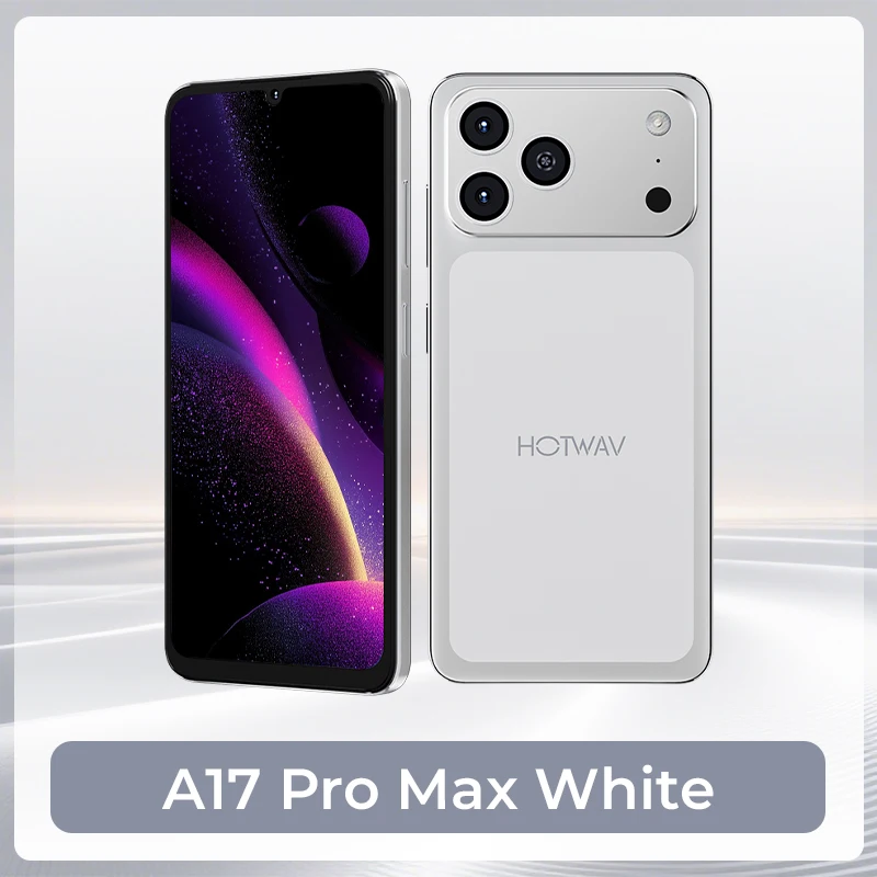 HOTWAV A17 Pro Max Smartphone 6,75'' 120Hz 4GB 256GB Mobiele Telefoon Android 15 5160mAh Dunne Mobiel met 3,5mm Hoofdtelefoon-aansluiting