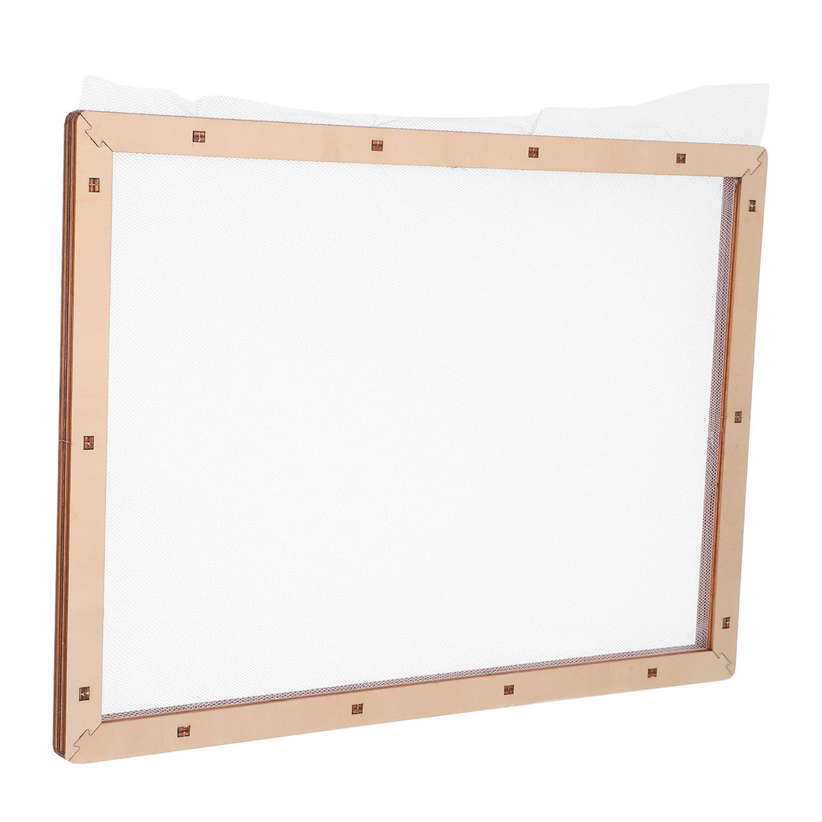 

Wooden Deckle Screen 30x40cm Papermaking Frame DIY Paper Craft Mold for Dried Flower Projects Mesh Mold for Paper Making