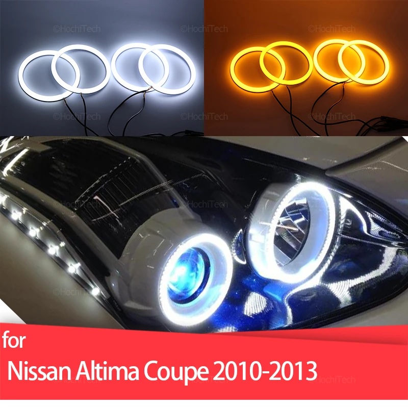 

Dual Color White Yellow Halo Rings Cotton Light LED Angel Eyes for Nissan Altima Coupe 2010-2013 Car-styling Accessories