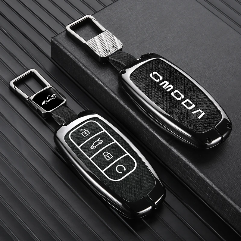 Suitable for Omoda E5 2024-2026 car key case fully covered exquisite high-end metal key protective shell keychain accessory