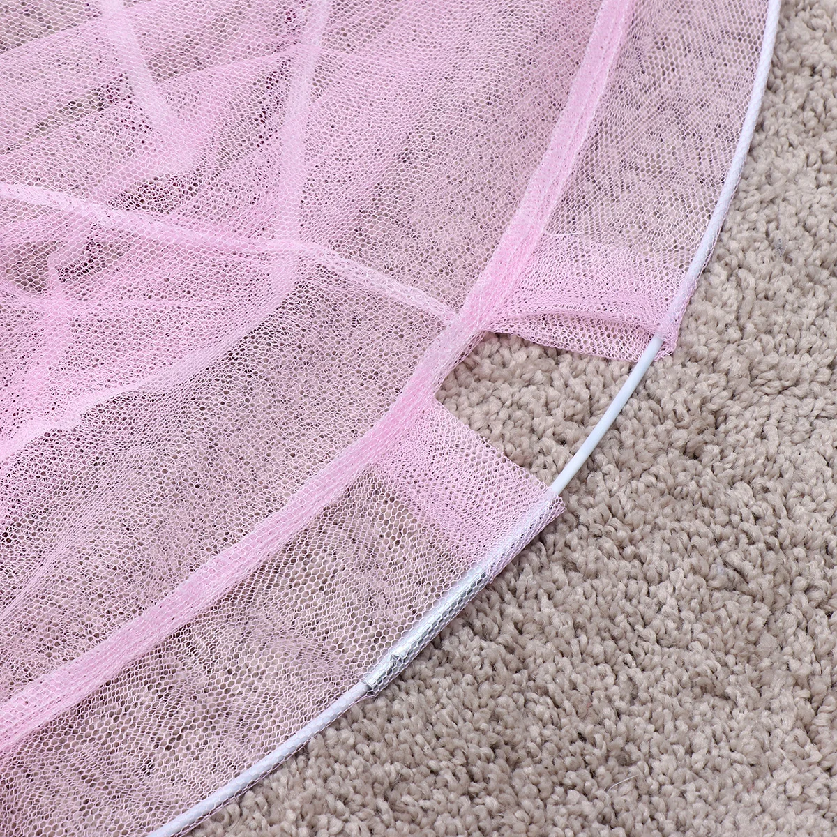 

Round Mosquito Net Canopy Dome Bed Curtain Soft Polyester Crib Netting Bassinet Pink Round Net Bed Canopy