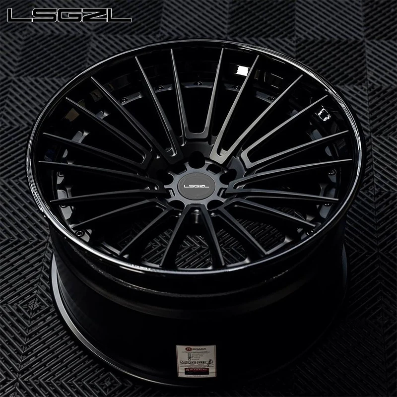 custom 2 piece multiple spokes deep concave forged alloy car wheel for BMW 5x114.3 5x112 5x120 5x130 18 20 22 24 inch rim