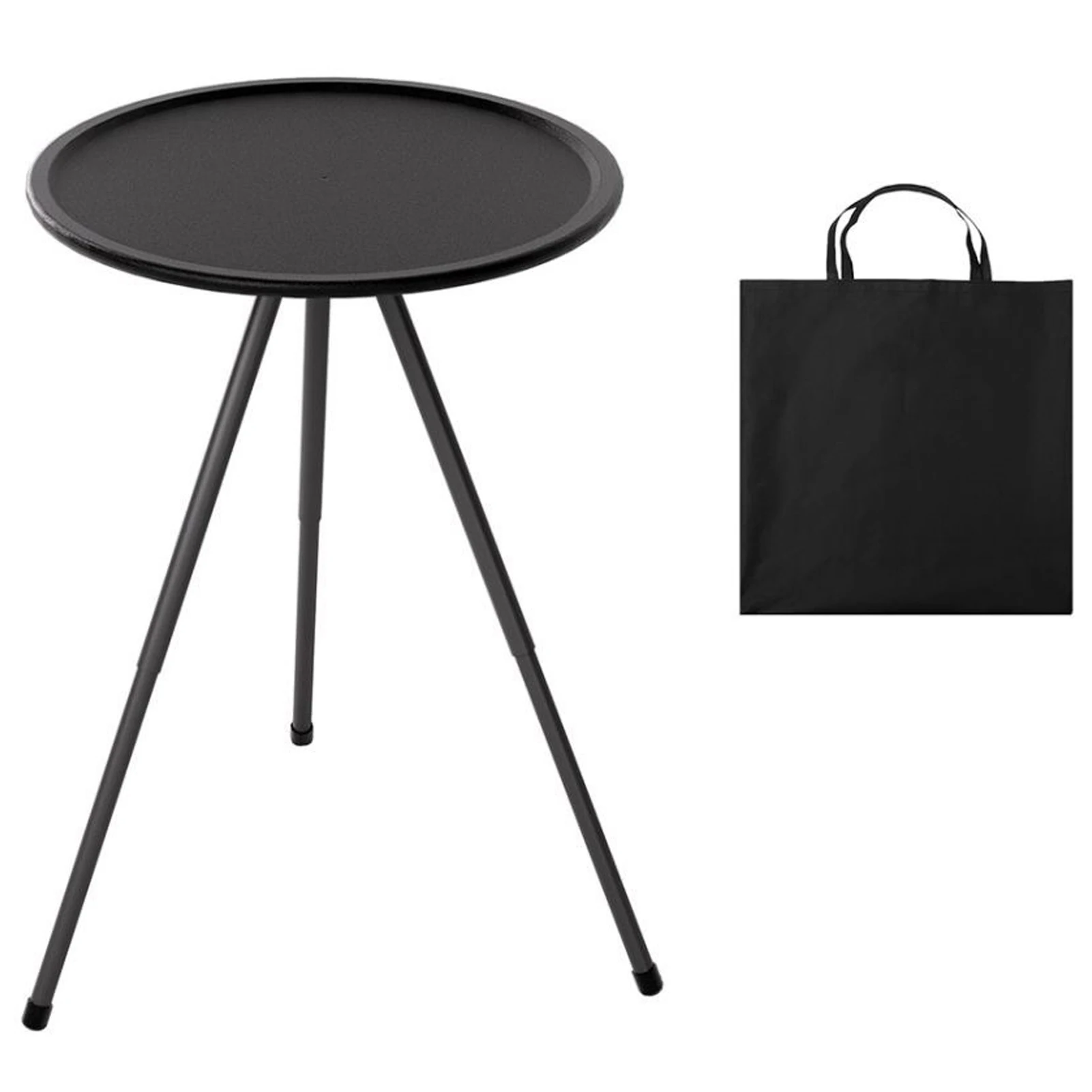 Round Garden Table With Carry Bag For Outdoor Dining Lightweight Height Adjustable Round Table