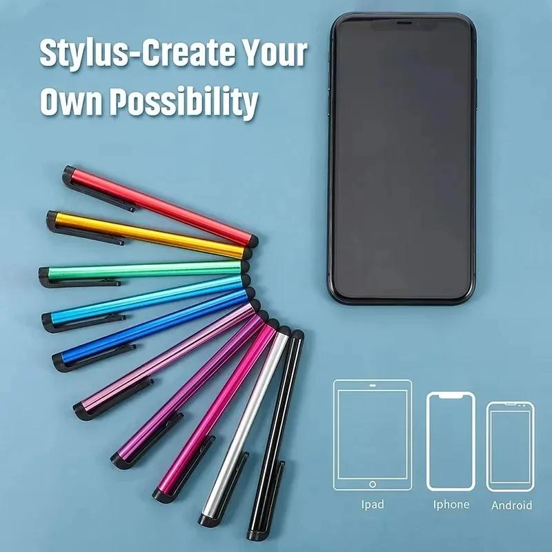 2/4PCS Touch Screen Stylus Pen For iPad iPhone Capactive Touch Pen Pencil With Pen Clip For Smart Phone Tablet