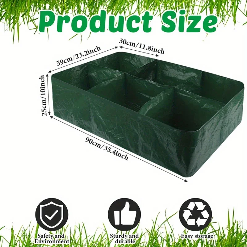 

Мешок для посадки овощей с 2 сетками, портативная приподнятая кровать для цветочного сада, многоразовый декор для двора - экологически чистый контейнер для выращивания