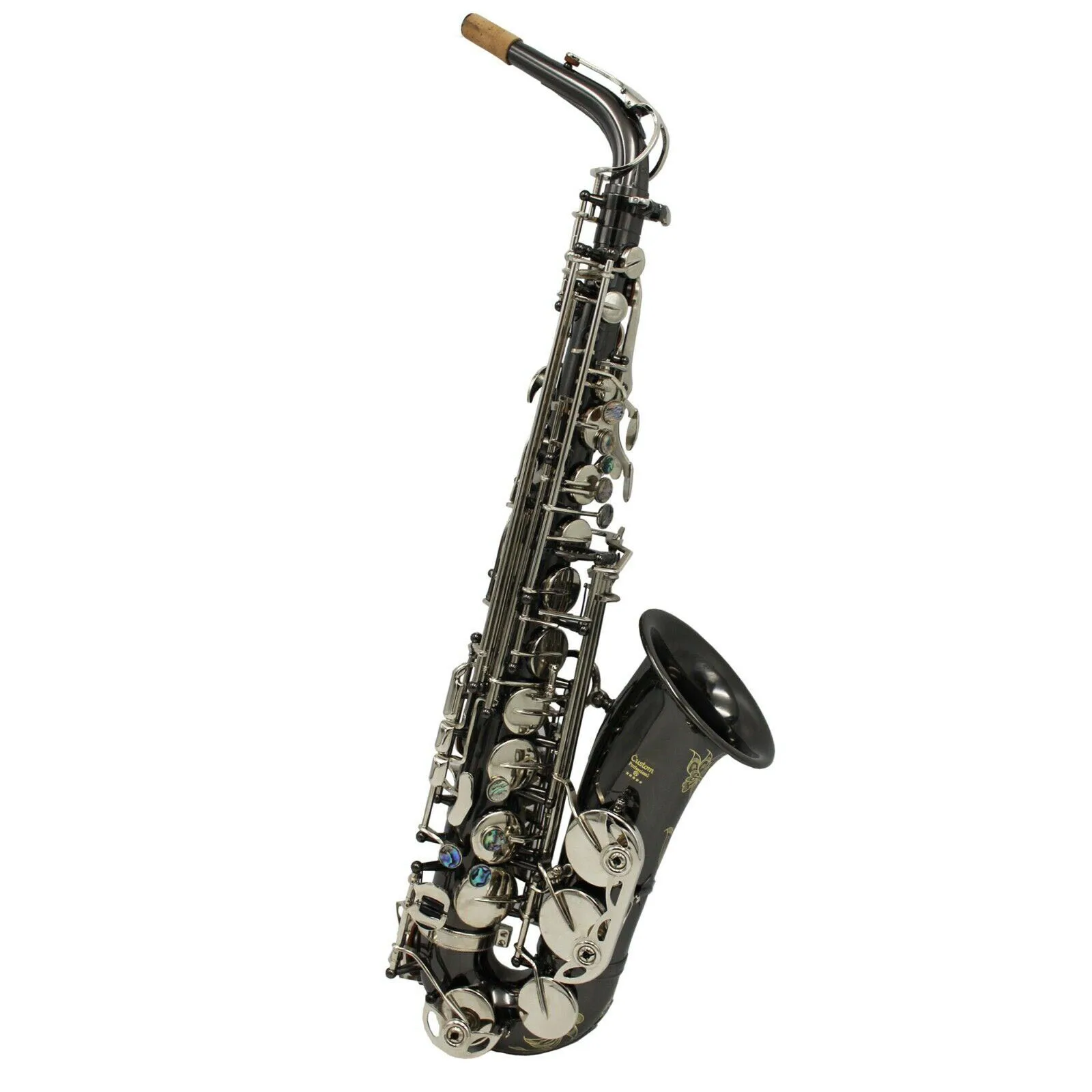 

New black nickle plated body nickel silver keys R54 alto saxophone with case