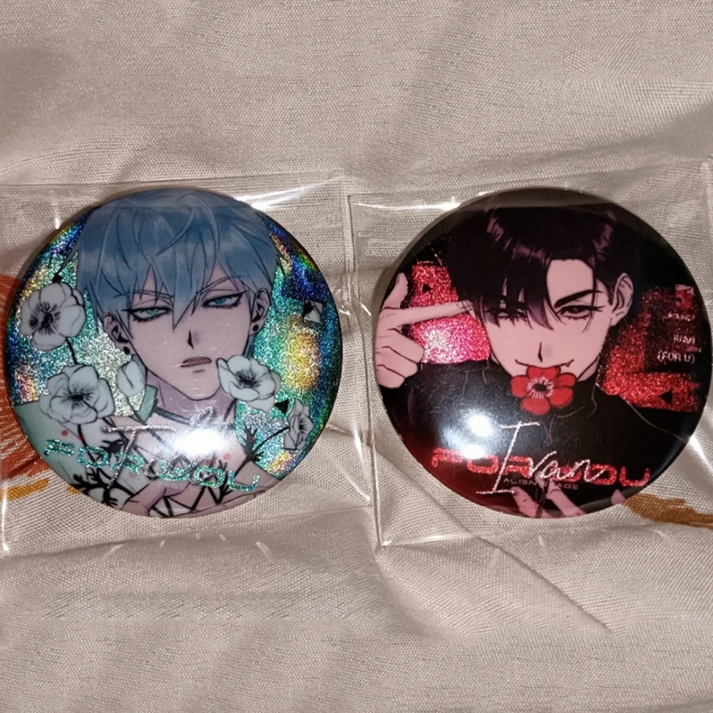 2 قطعة/مجموعة الغريبة المرحلة زهرة سلسلة شارة إيفان حتى جولة بروش Ita حقيبة حلية لطيف الإكسسوارات IVTI أنيمي السلع جمع هدية