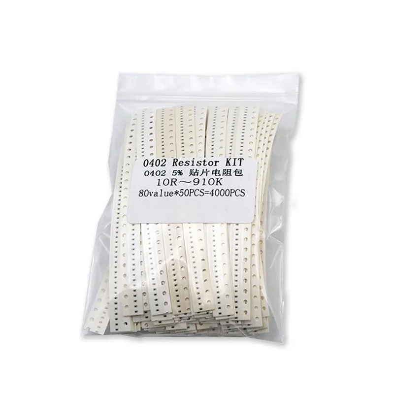 4000PCS 2000PCS 0402 0603 0805 1206 1210 ตัวต้านทาน SMD ชุด 1% 5% 10R 100R 220R 330 470R 10K 100K 80 ค่าความต้านทานตัวอย่าง Pack
