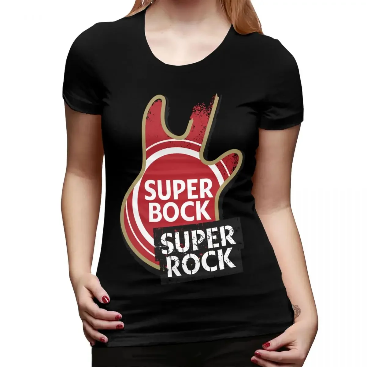Camiseta Super Bock para mujer, camisetas de cuello redondo, camisetas de calle, camisetas cortas para mujer, ropa de verano, tops