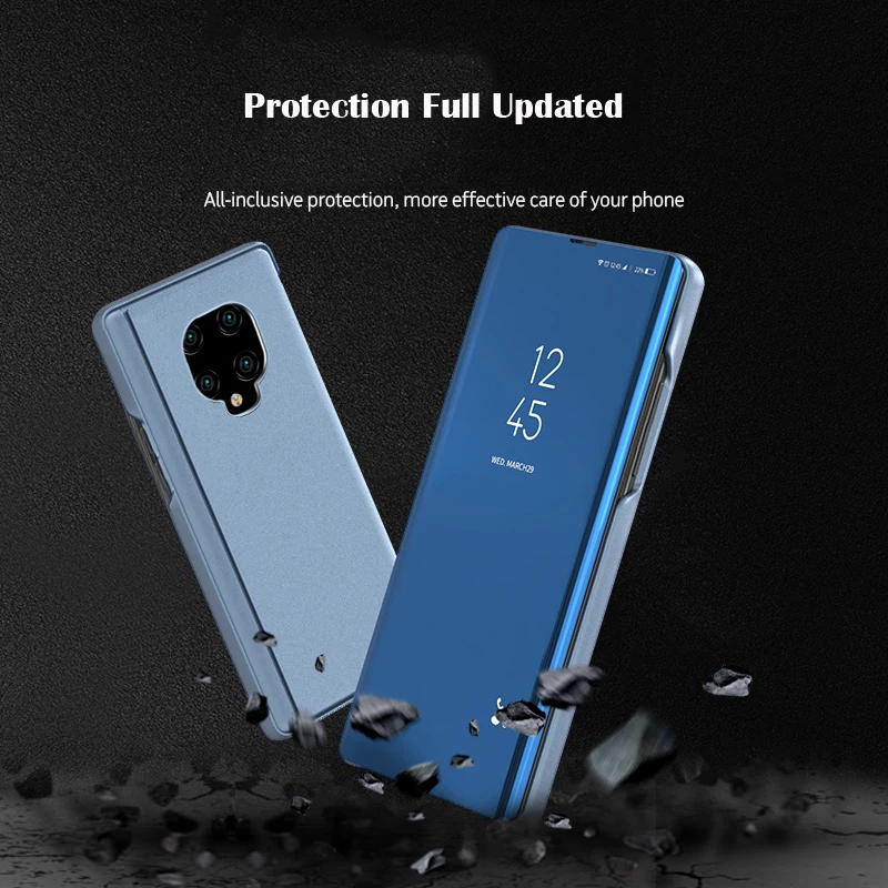 For Xiaomi Pocophone X3 NFC Case Clear Smart View PU Leather 360 Flip Stand Cover Case For Poco F2 Pro M2 K30 Shockproof Fundas image 4