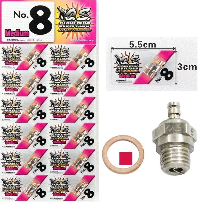 OS O.S. 8 No.8 #8 Standard Glow Plug Spark Medium For RC Car Truck Engine Remote Control Toys