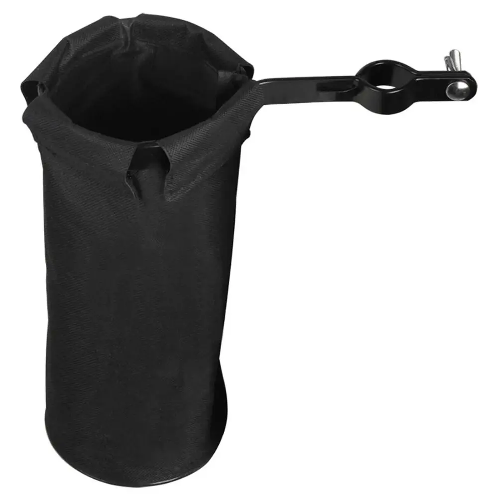 Drumstick Holder Drumstick Tube Bag Oxford Cloth Metal Clip Drumstick Storage Bag Black with Clip Clamp