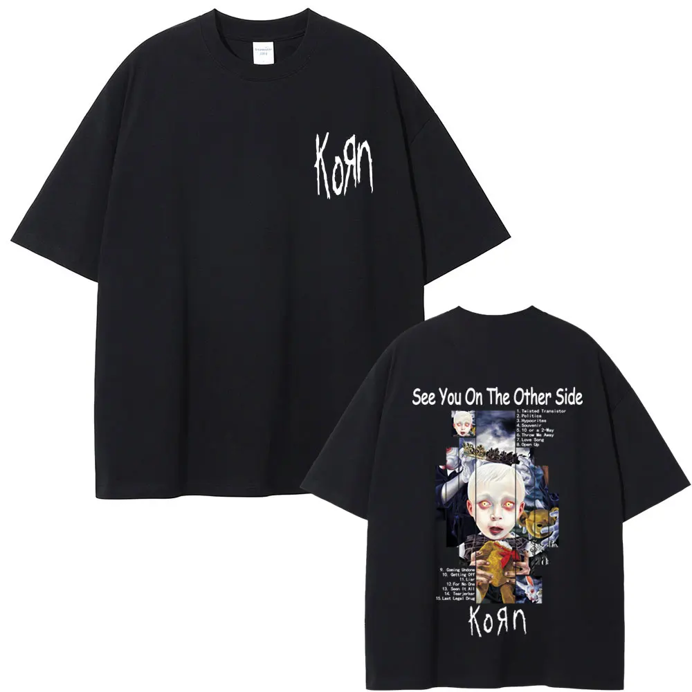 

Rock Band Korn See You on The Other Side Album Graphic T-shirt Men Women Vintage Alternative Metal Tshirt Male Oversized T Shirt