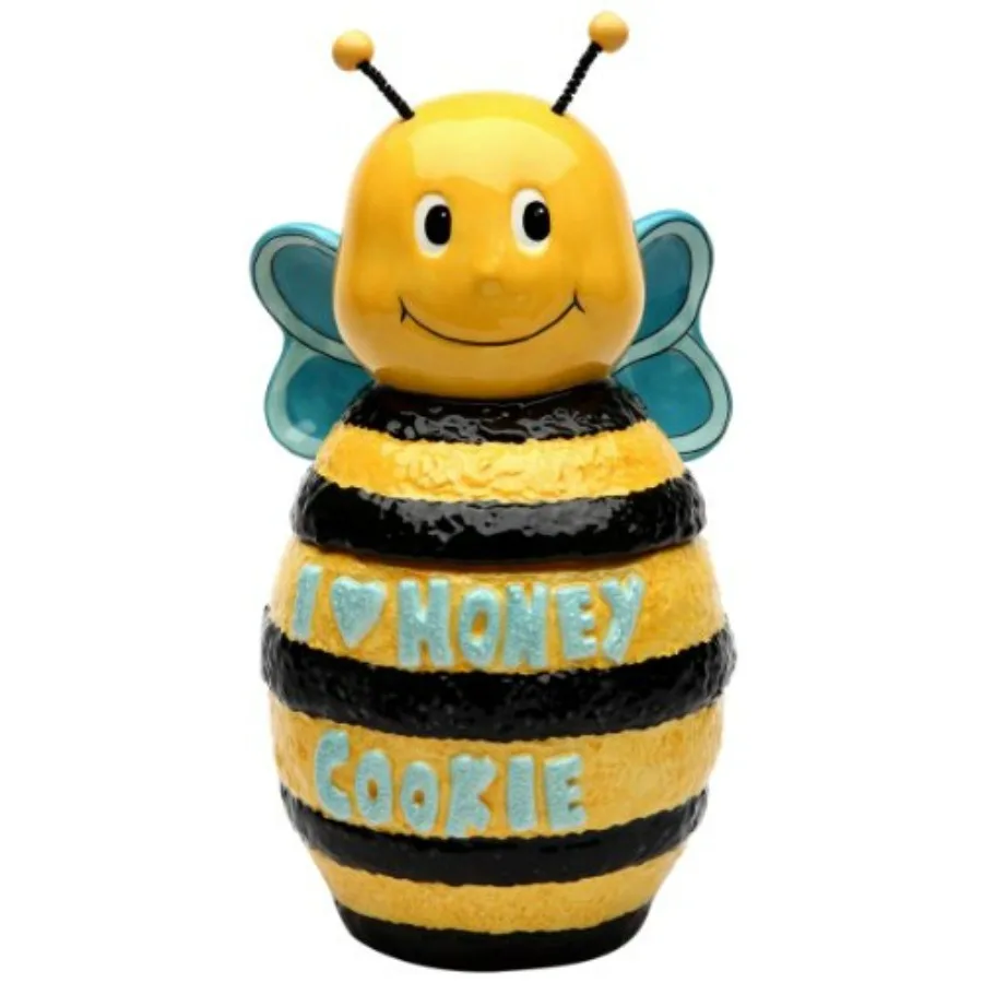 

10Inch Bee Cookie Jar for Kitchen Storage: Ideal for Keeping Biscuits and Cookies Fresh Perfect Decorative Accessory for Home B